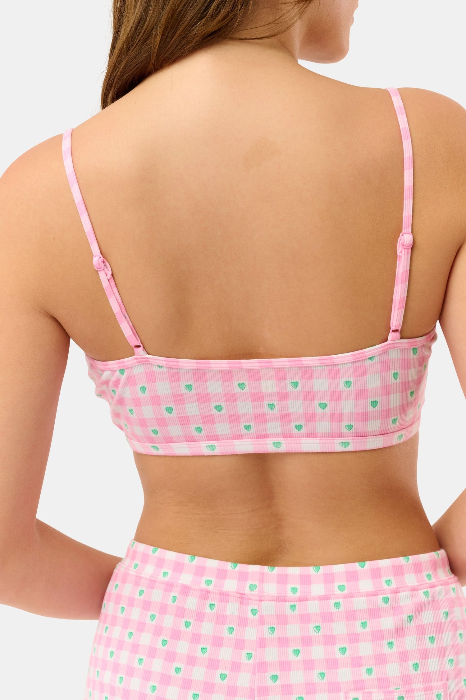 Roller Rabbit Pink Gingham Hearts Chrystie Bralette
