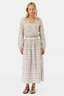 Roller Rabbit Brown Infinity Floral Embroidery Stevie Top