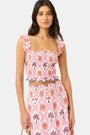 Roller Rabbit Pink Sunny Days Sabrina Top
