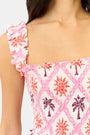 Roller Rabbit Pink Sunny Days Sabrina Top