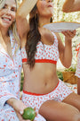 Roller Rabbit Red Picante Madison Racerback Bralette