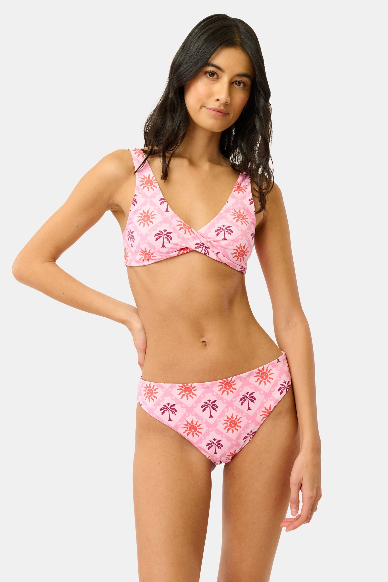 Roller Rabbit Pink Sunny Days Shelly Bikini Top