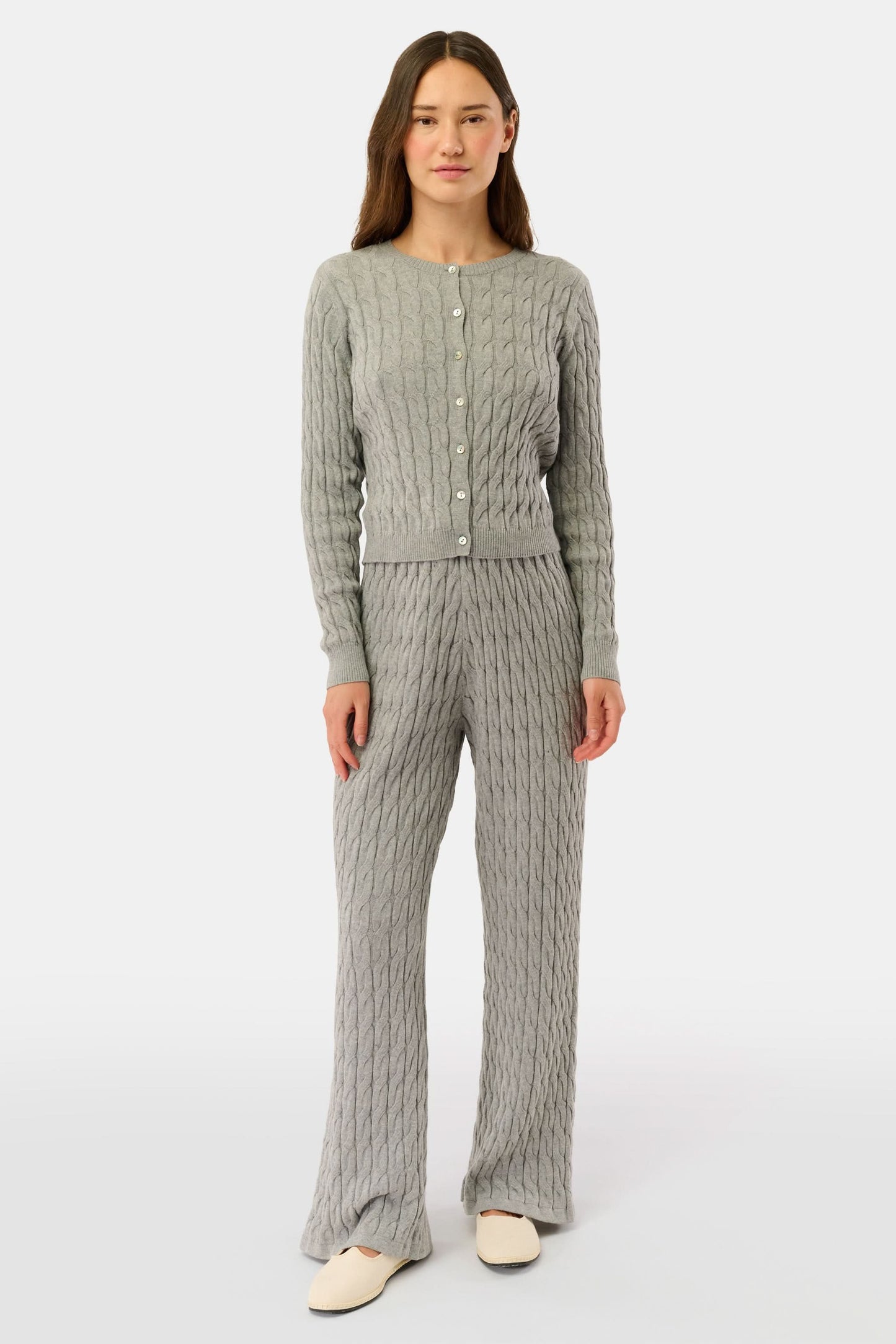 Roller Rabbit Grey Mini Cables Olivia Pant
