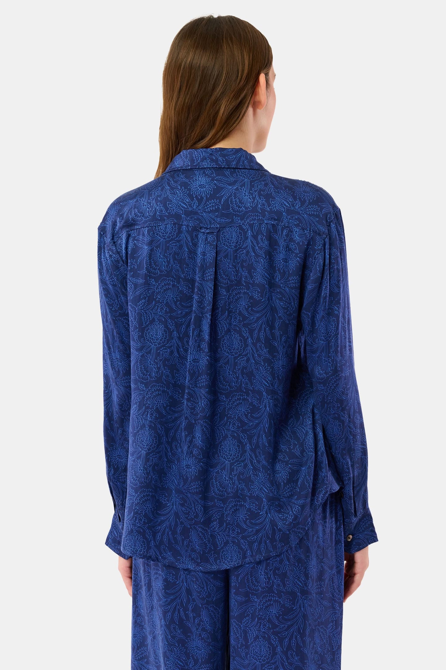 Roller Rabbit Navy Morris Floral Boyfriend Shirt