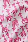 Roller Rabbit Pink Infant Gigi Giraffe Zipper Footie