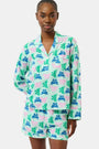 Roller Rabbit Green Butterfly Skies Heather Lounge Set