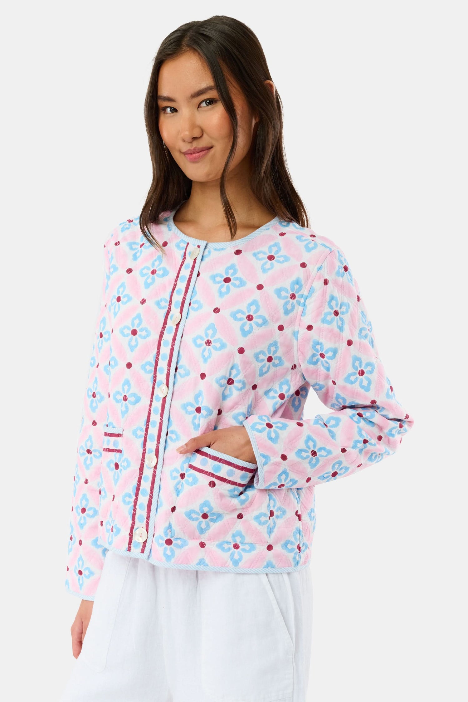 Roller Rabbit Pink Lerato Carmen Jacket