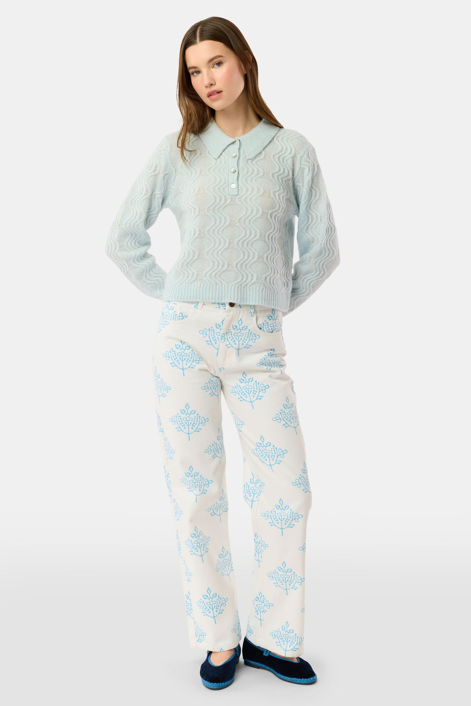 Roller Rabbit Plume Wave Knit Ava Sweater