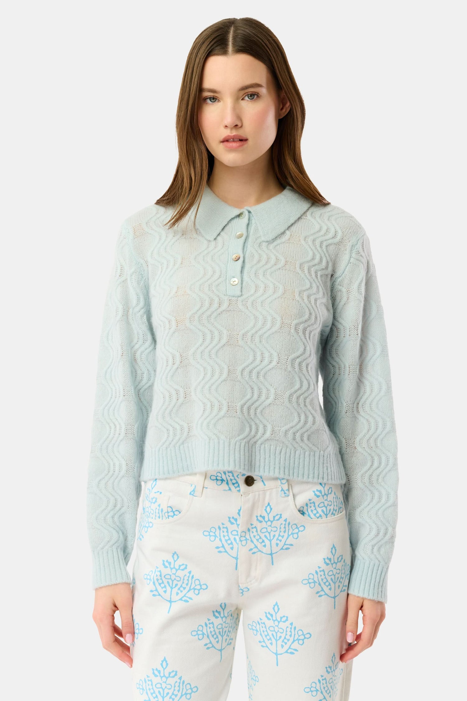 Roller Rabbit Plume Wave Knit Ava Sweater