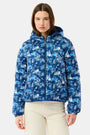 Roller Rabbit Navy Ski Toile Reversible Puffer Jacket