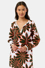 Roller Rabbit Olive Blooming Daisies Shiv Caftan
