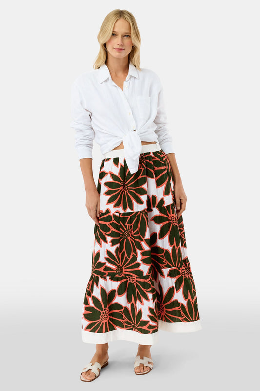 Roller Rabbit Olive Blooming Daisies Carlisa Skirt