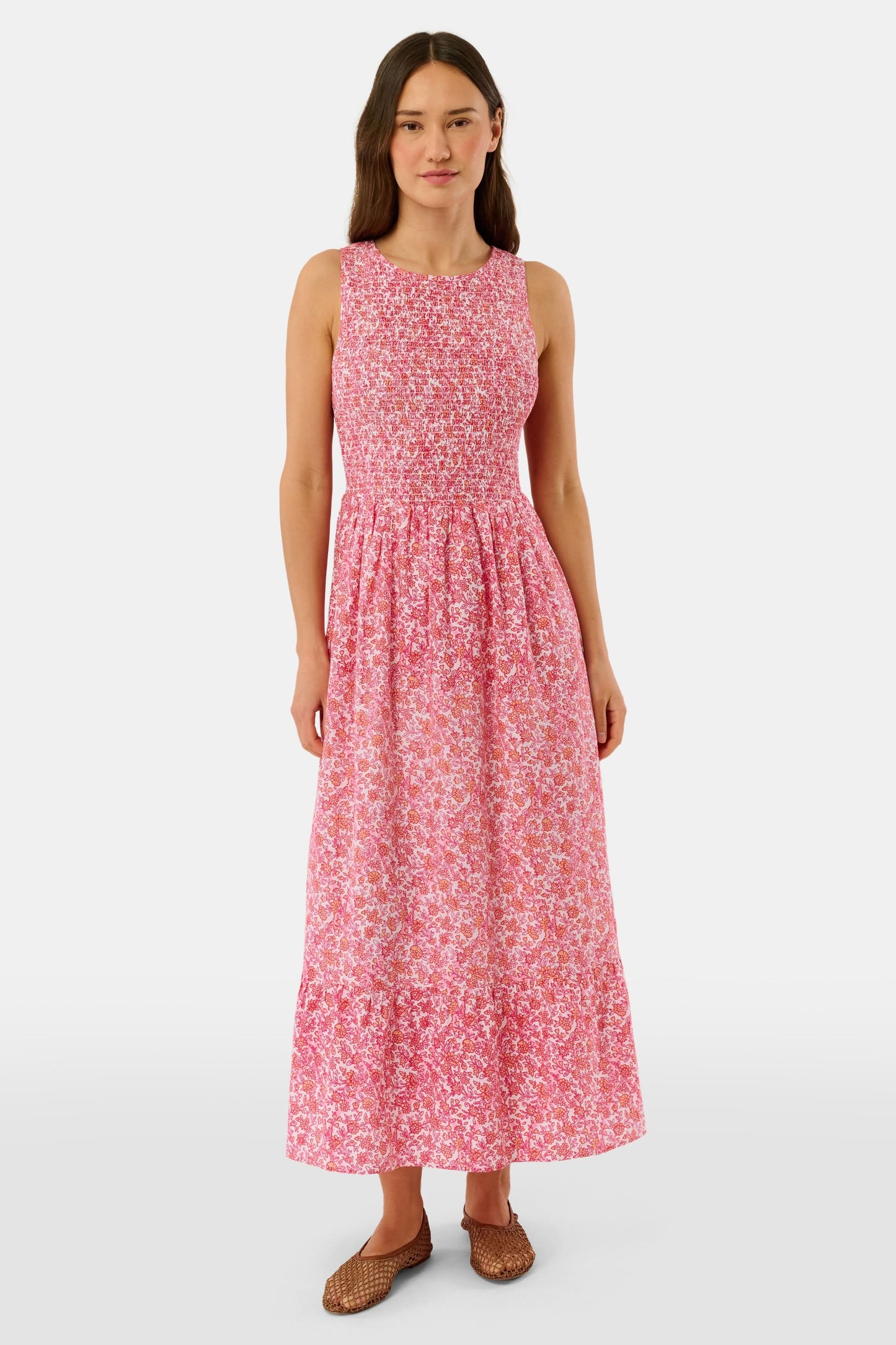 Roller Rabbit Tangerine Suzie Floral Ribbon Emily Dress