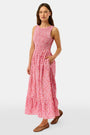 Roller Rabbit Tangerine Suzie Floral Ribbon Emily Dress
