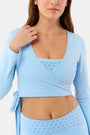 Roller Rabbit Ice Blue Morgan Wrap Top