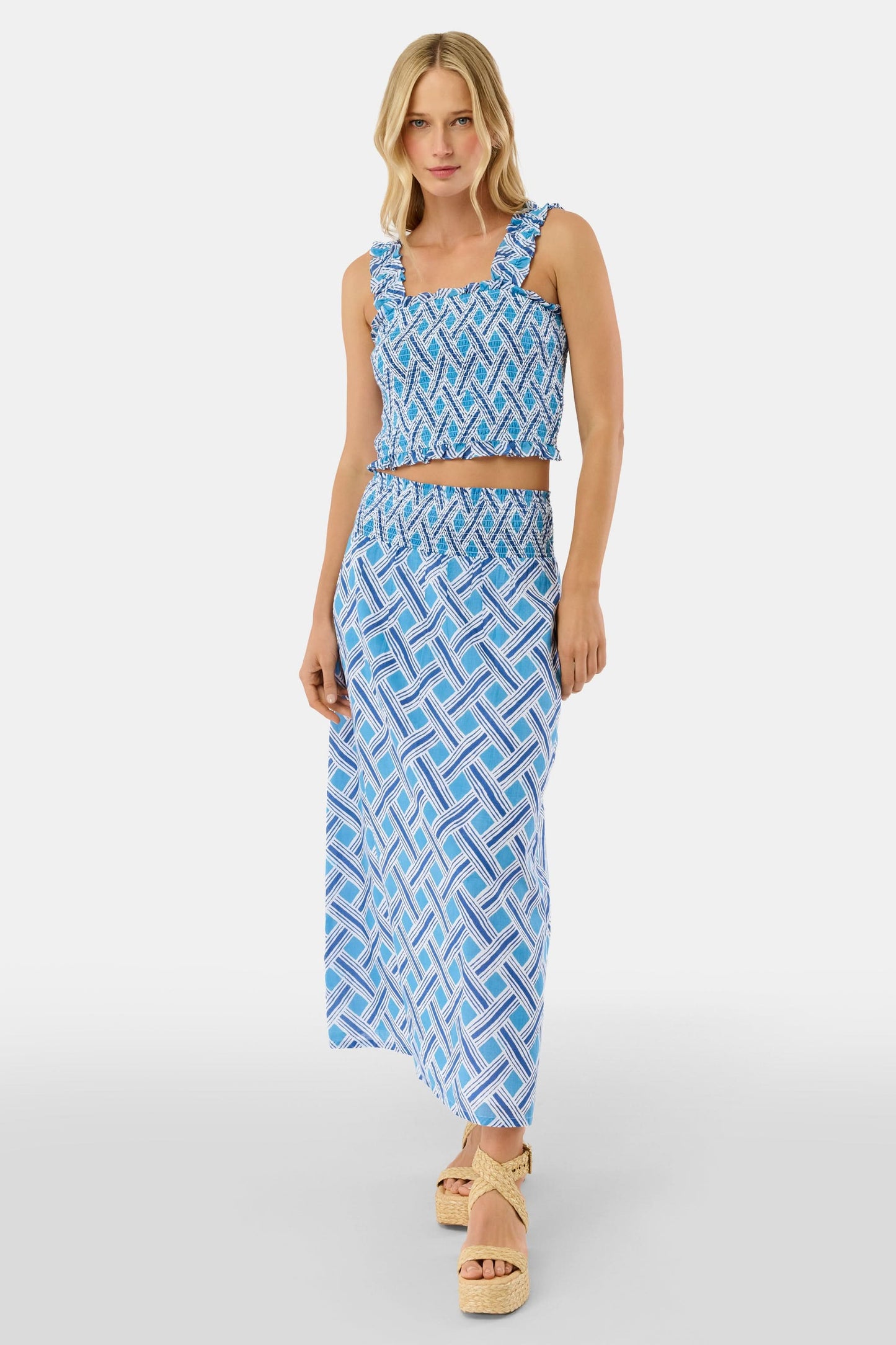 Roller Rabbit Blue Liana Sabrina Top