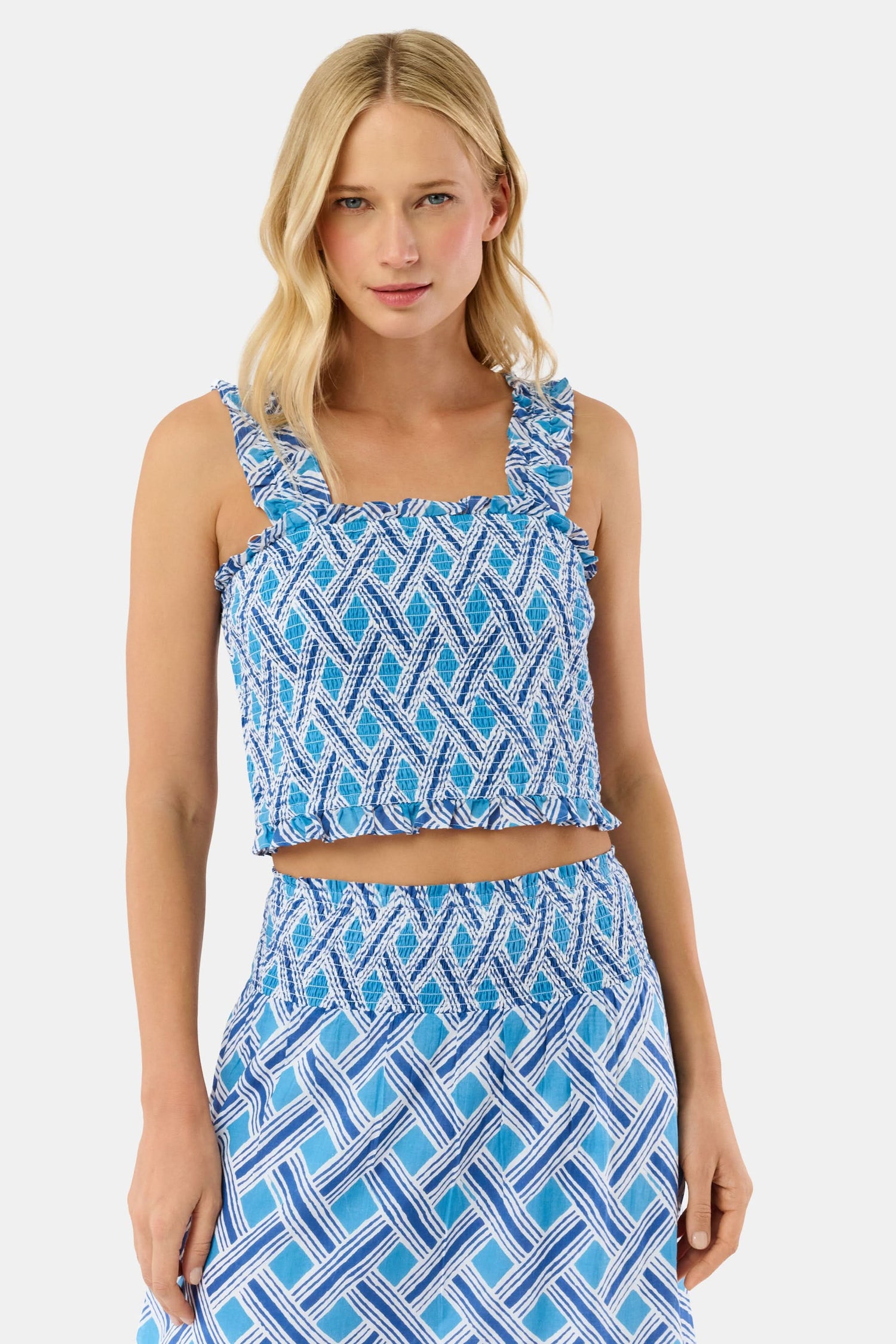 Roller Rabbit Blue Liana Sabrina Top