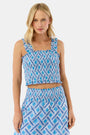 Roller Rabbit Blue Liana Sabrina Top