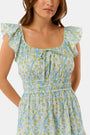 Roller Rabbit Blue Suzie Floral Ribbon Agnes Dress