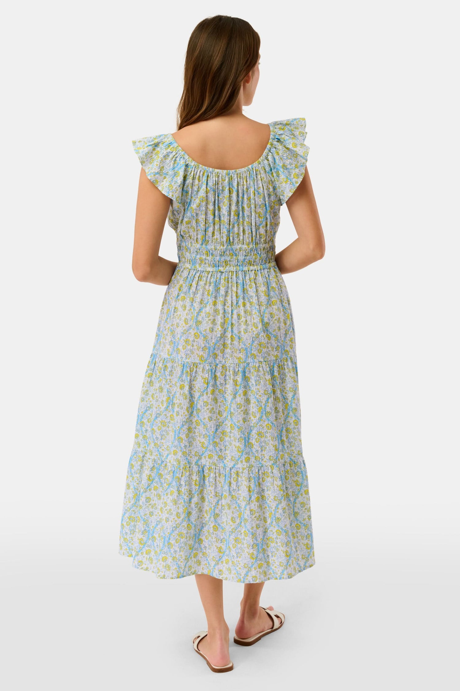 Roller Rabbit Blue Suzie Floral Ribbon Agnes Dress