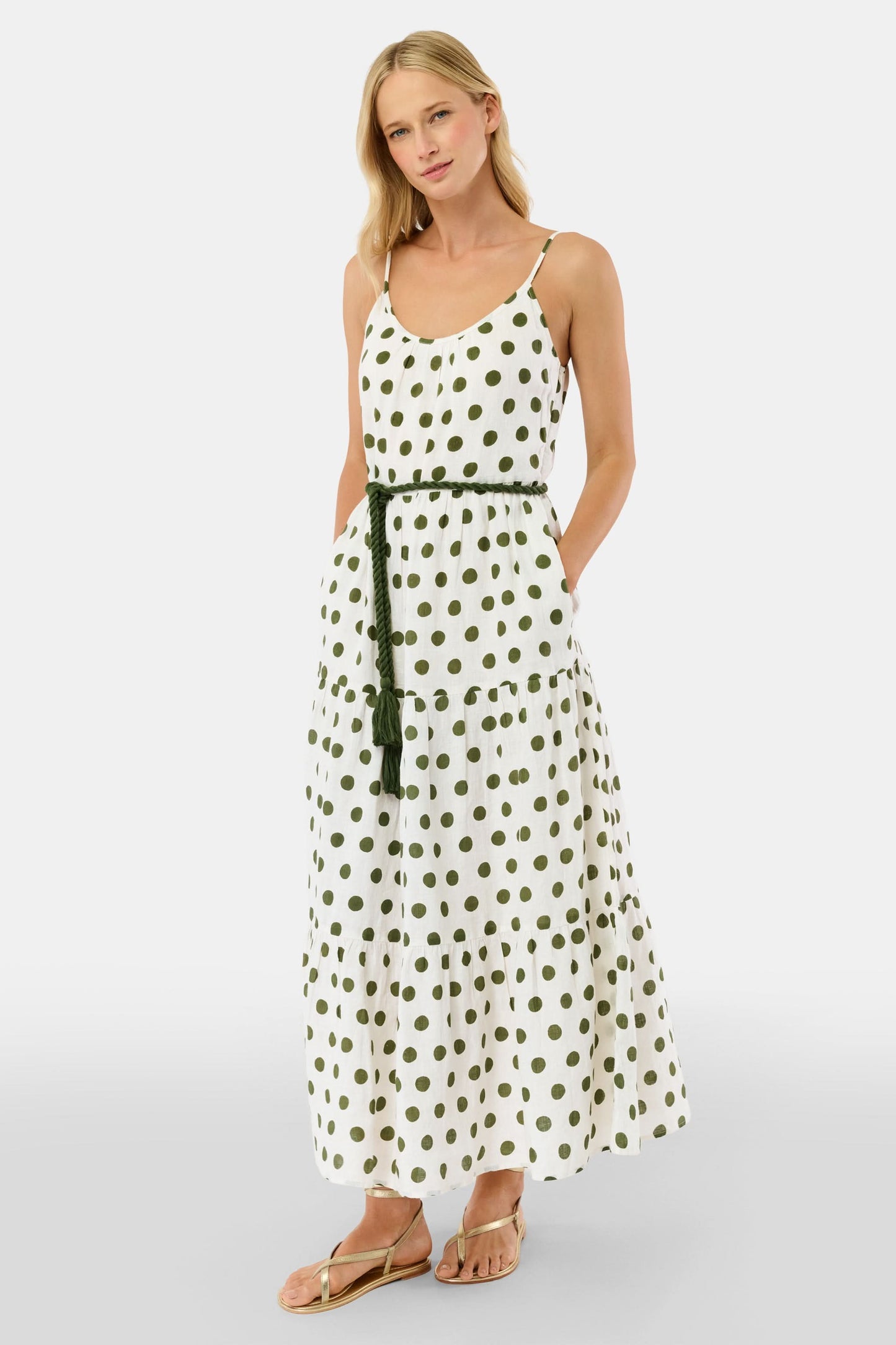 Roller Rabbit Olive Polka Dot Dakota Dress