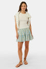 Roller Rabbit Blue Suzie Floral Ribbon Riki Skirt