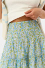 Roller Rabbit Blue Suzie Floral Ribbon Riki Skirt