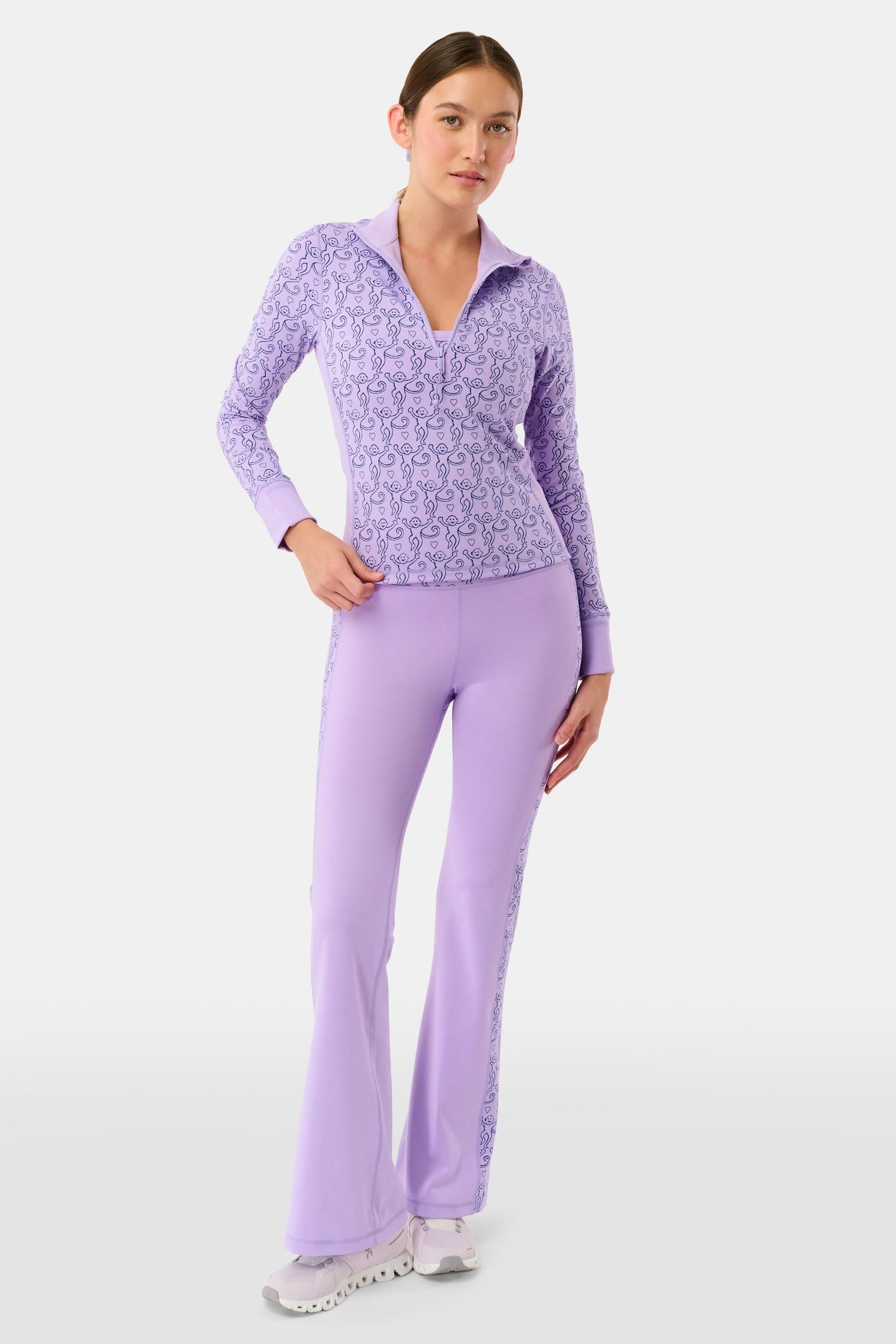 Roller Rabbit Lavender Monkey Celia Quarter Zip