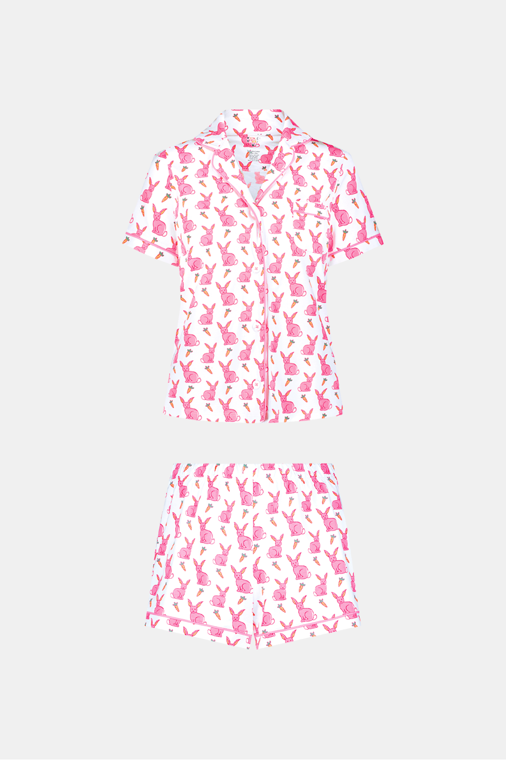 Roller Rabbit Pink Romy Rabbit Polo Pajamas