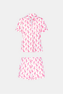 Roller Rabbit Pink Romy Rabbit Polo Pajamas