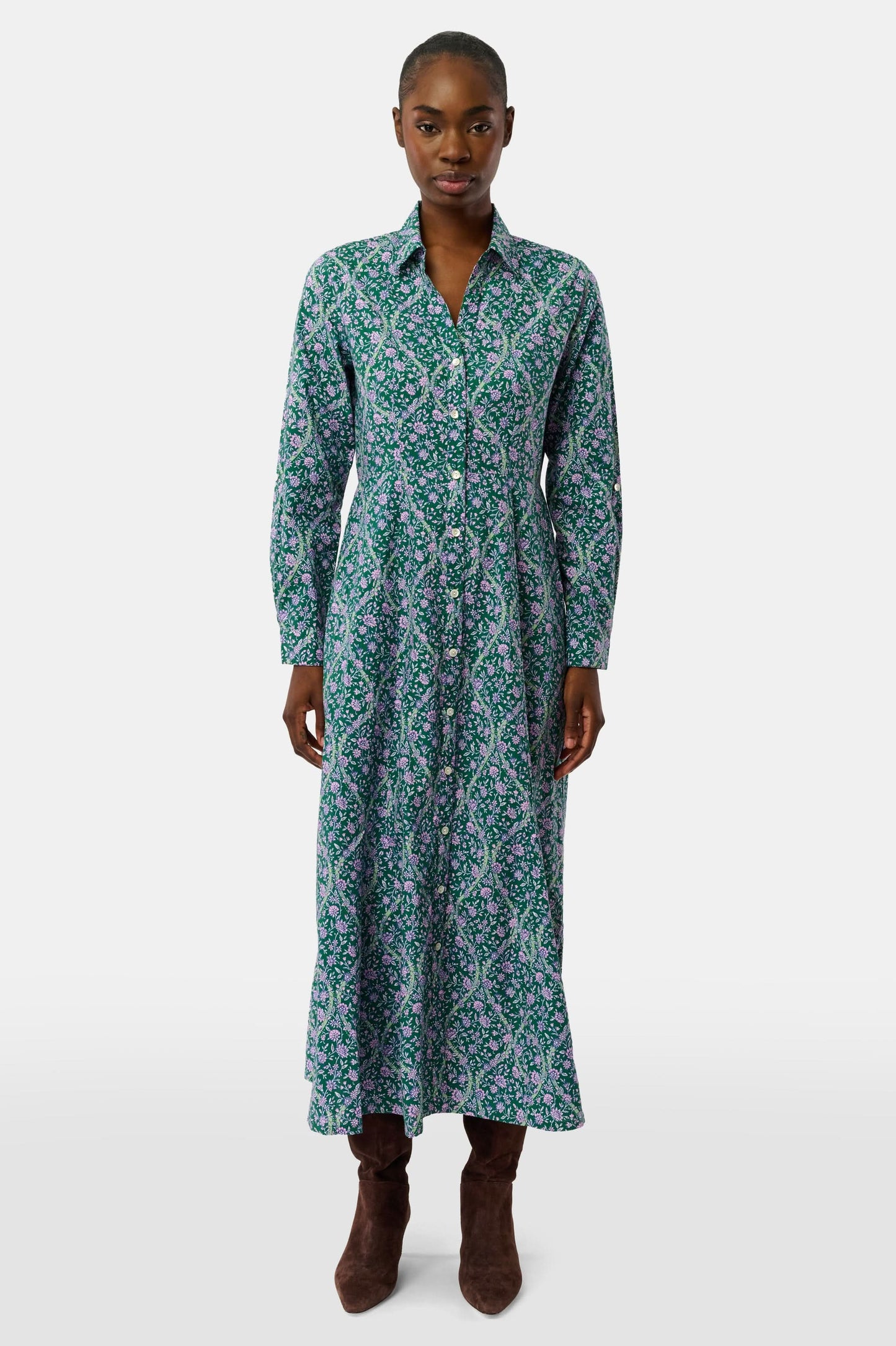 Roller Rabbit Olive Suzie Floral Ribbon Darla Dress
