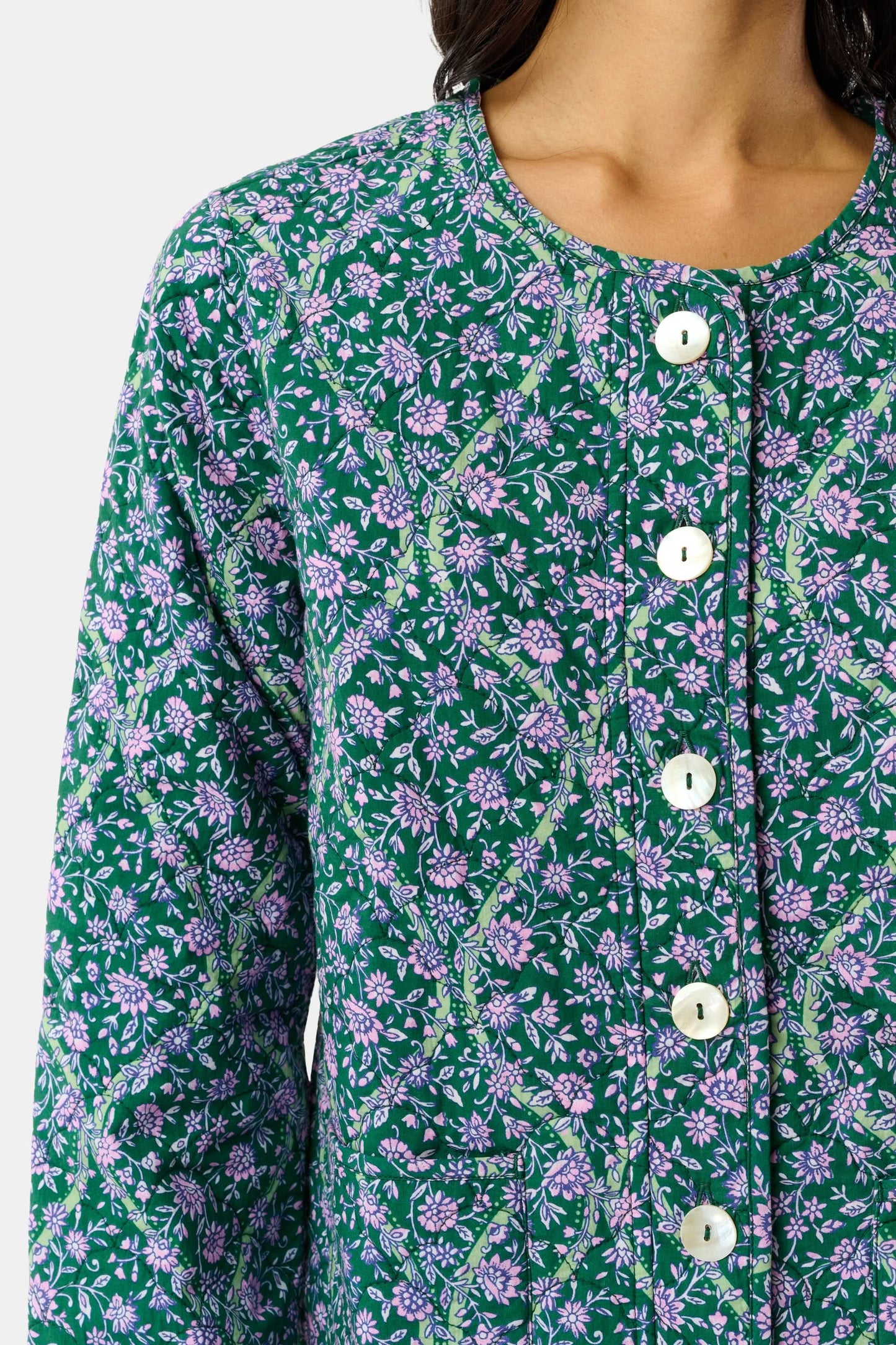 Roller Rabbit Olive Suzie Floral Ribbon Sadie Jacket