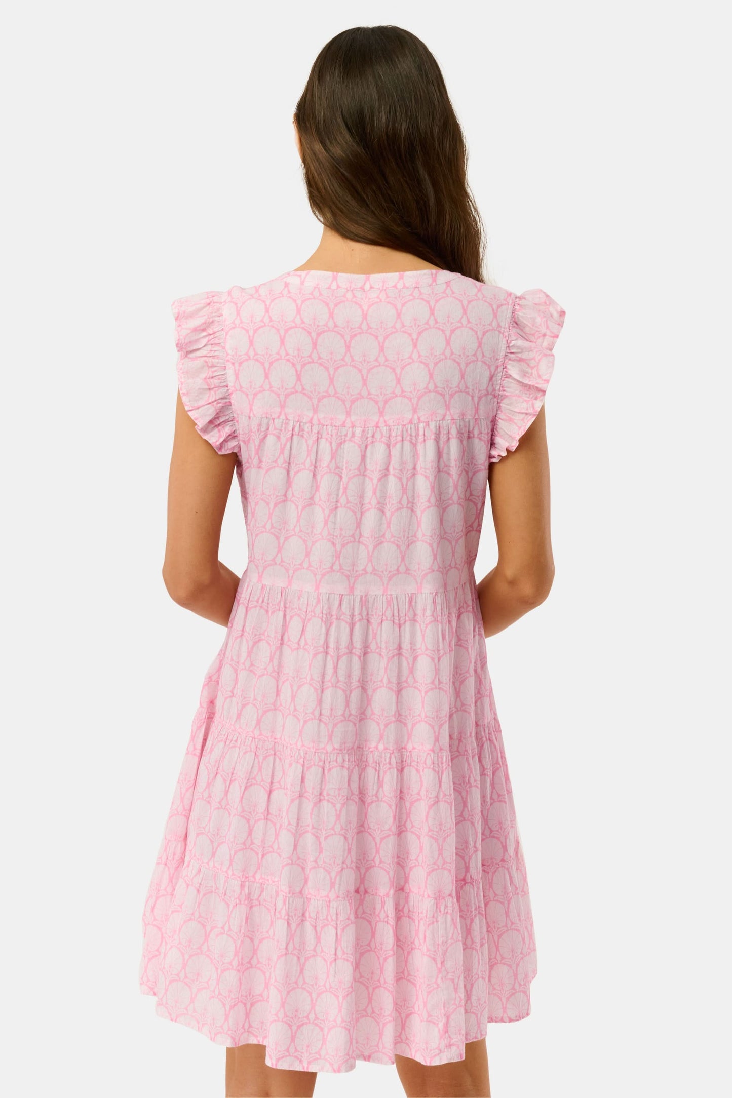 Roller Rabbit Pink Fan Geo Pippa Dress