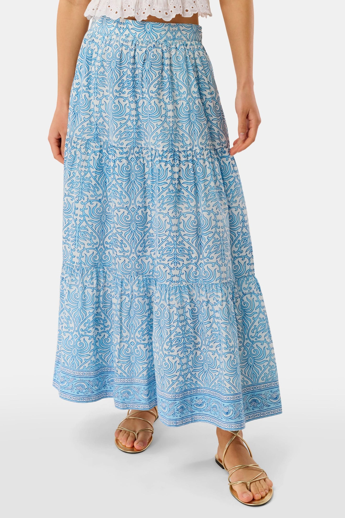 Roller Rabbit Blue Capi Geo Carlisa Skirt