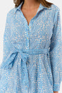 Roller Rabbit Blue Capi Geo Belted Darla Dress