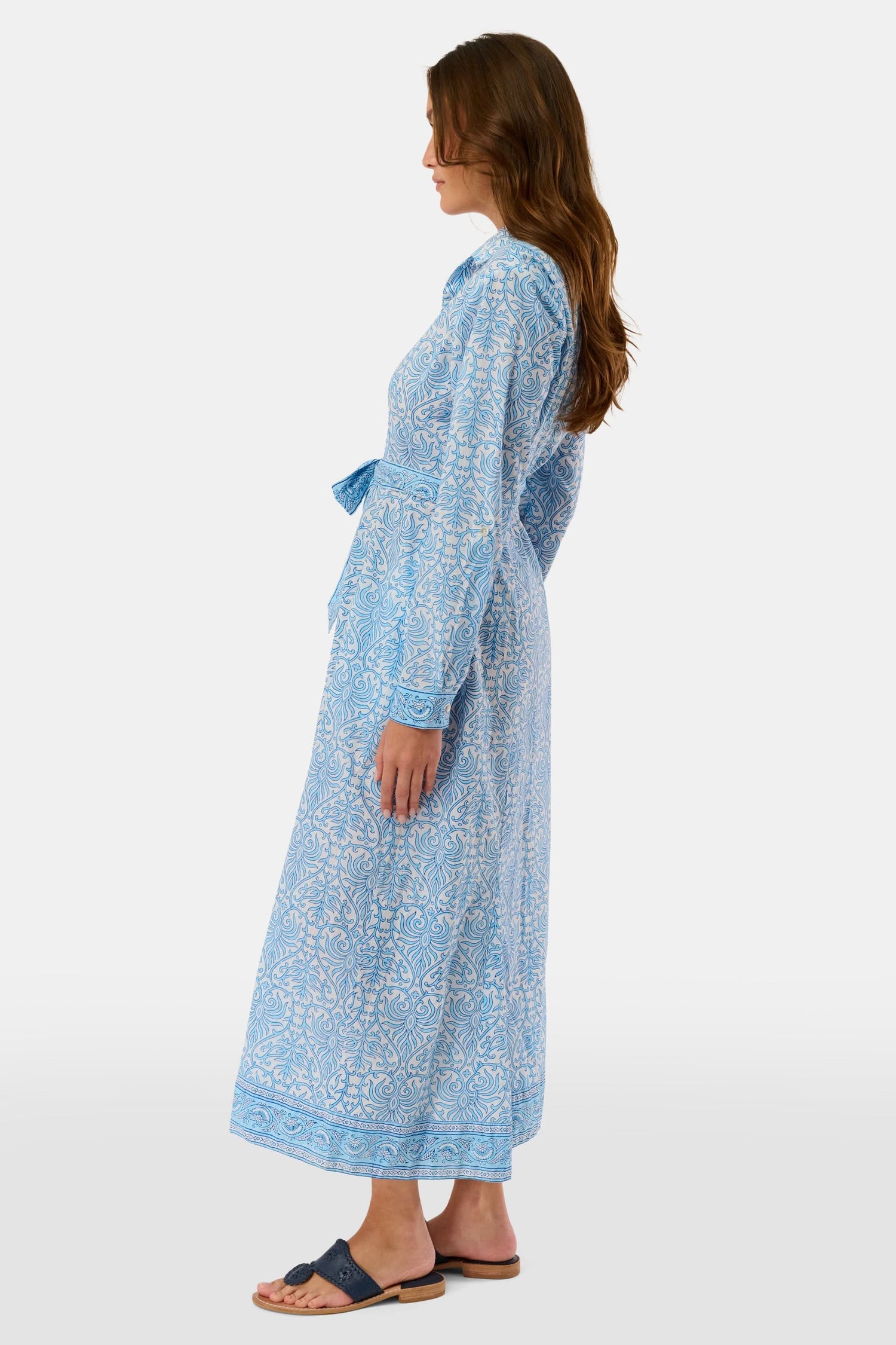 Roller Rabbit Blue Capi Geo Belted Darla Dress