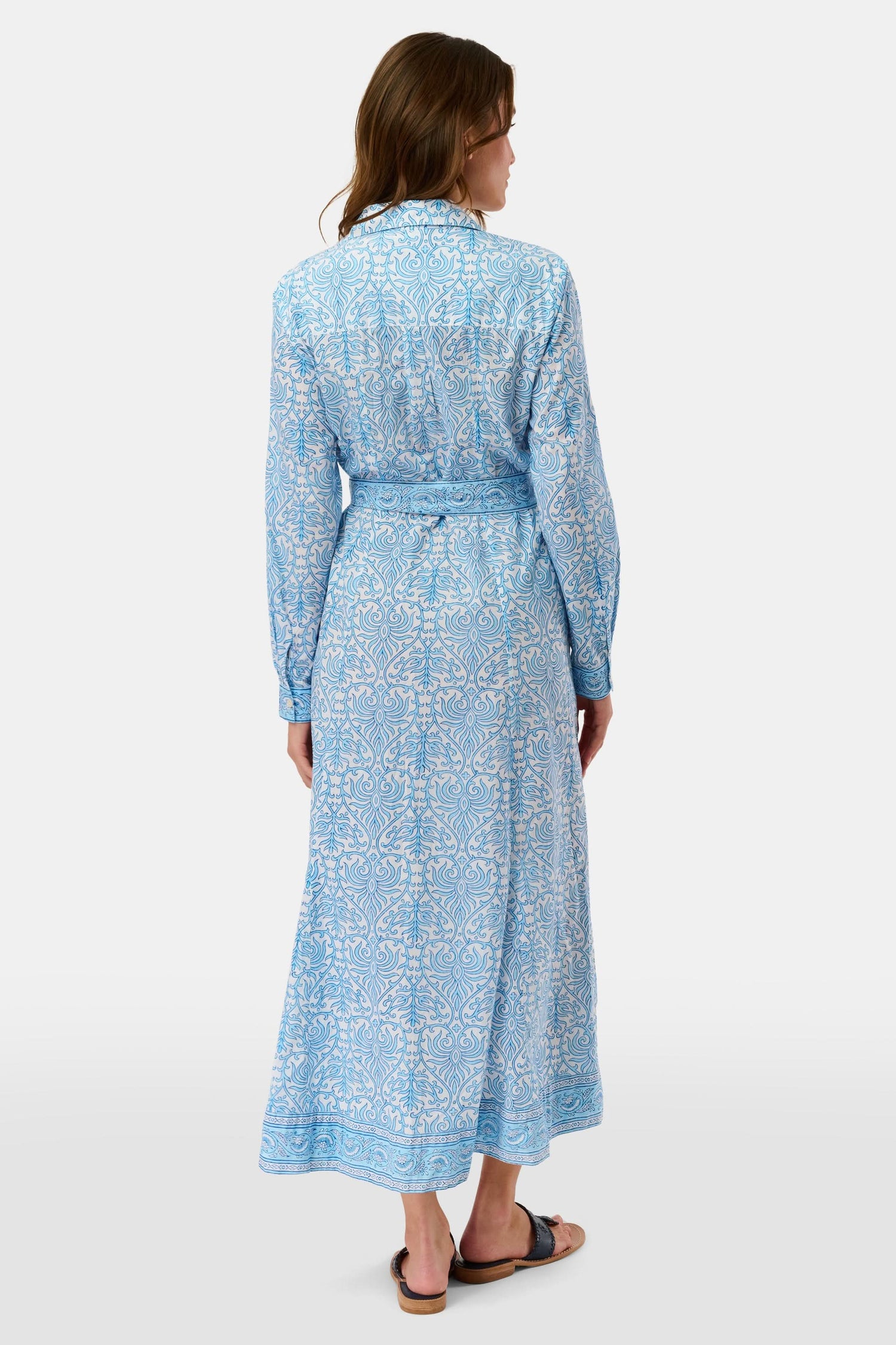 Roller Rabbit Blue Capi Geo Belted Darla Dress