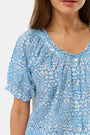 Roller Rabbit Blue Capi Geo Kylie Top