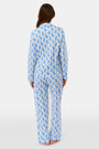 Roller Rabbit Blue Romy Rabbit Long Sleeve Polo Pajamas