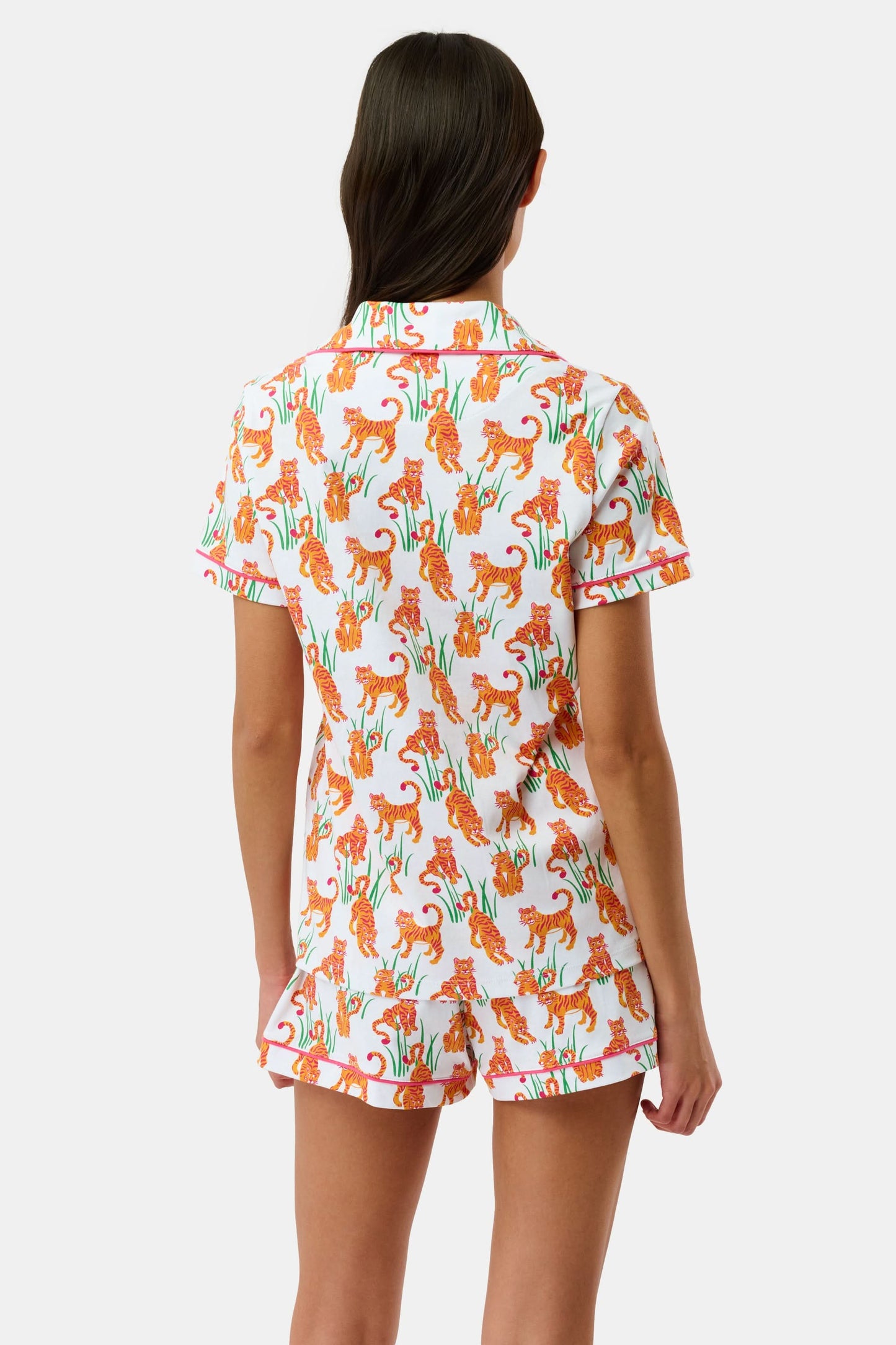 Roller Rabbit Orange Teddy Tiger Polo Pajamas