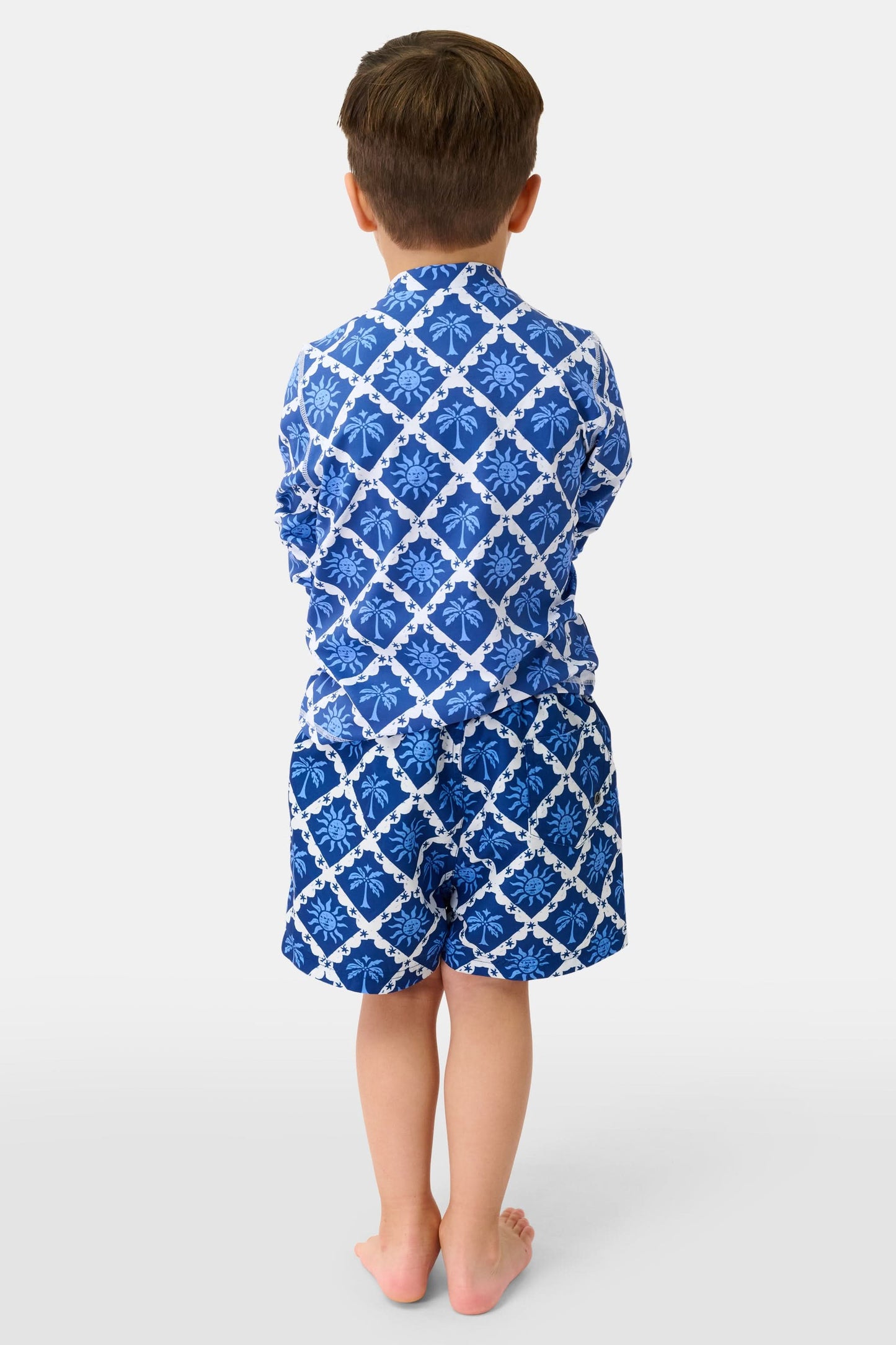Roller Rabbit Navy Boys Sunny Days Swim Trunk