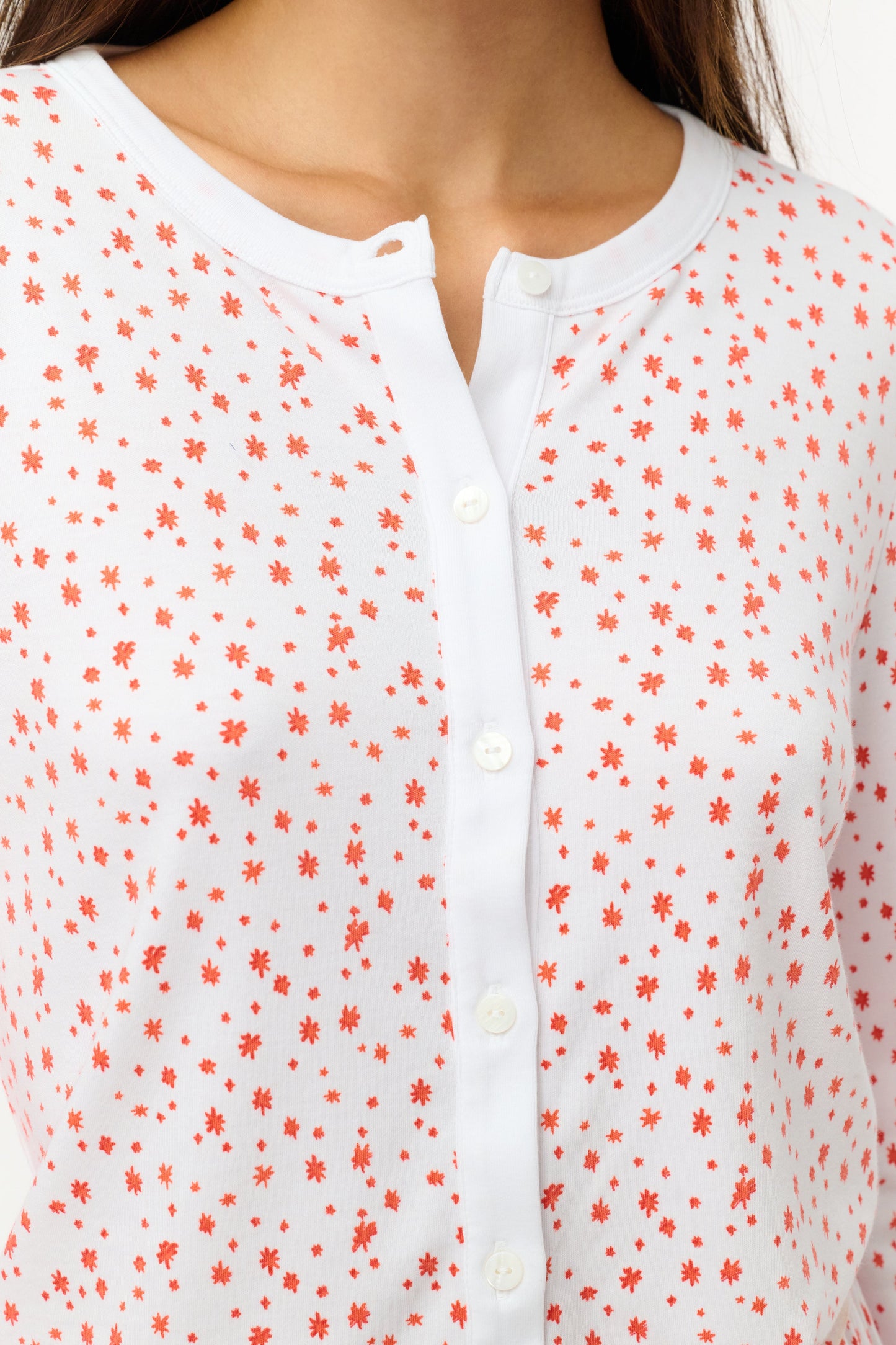 Roller Rabbit Orange Étoiles Nessa Cardigan
