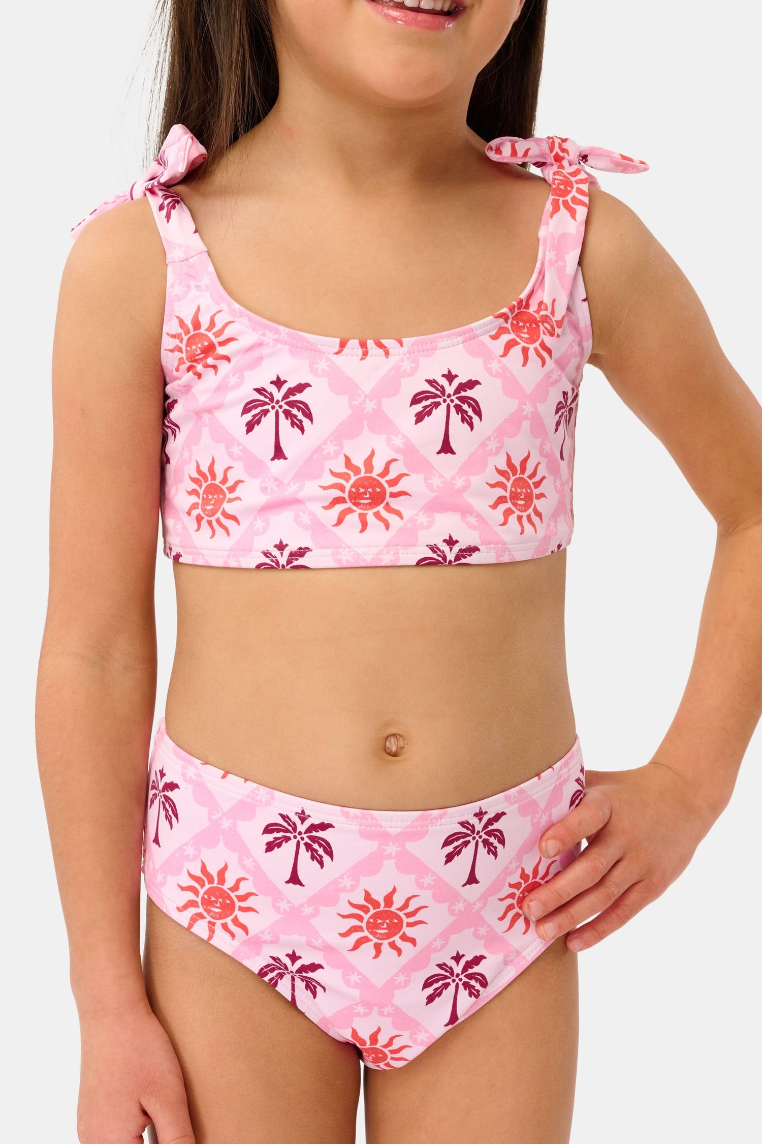 Roller Rabbit Pink Kids Sunny Days Cora Bikini