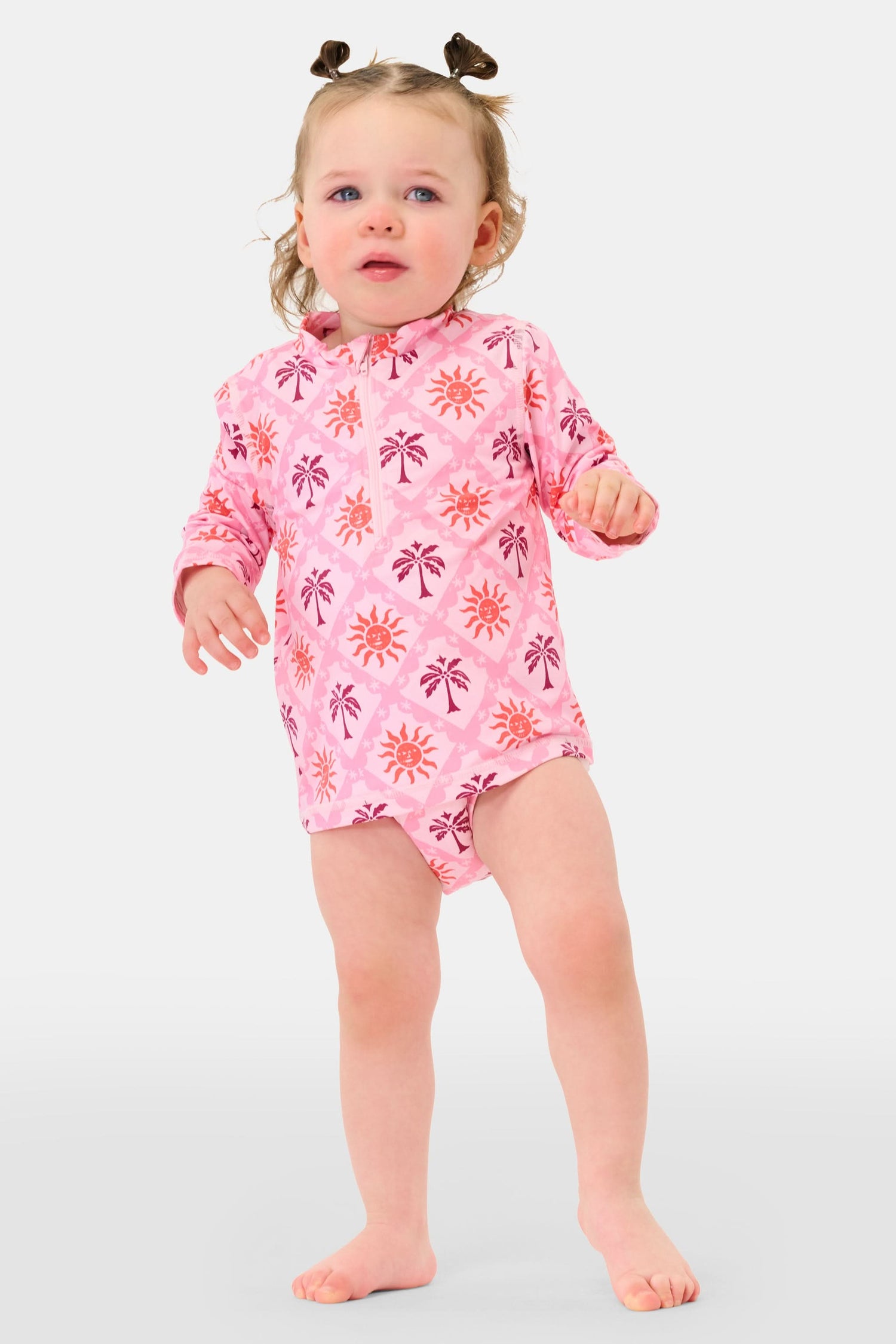 Roller Rabbit Pink Kids Sunny Days Rashguard