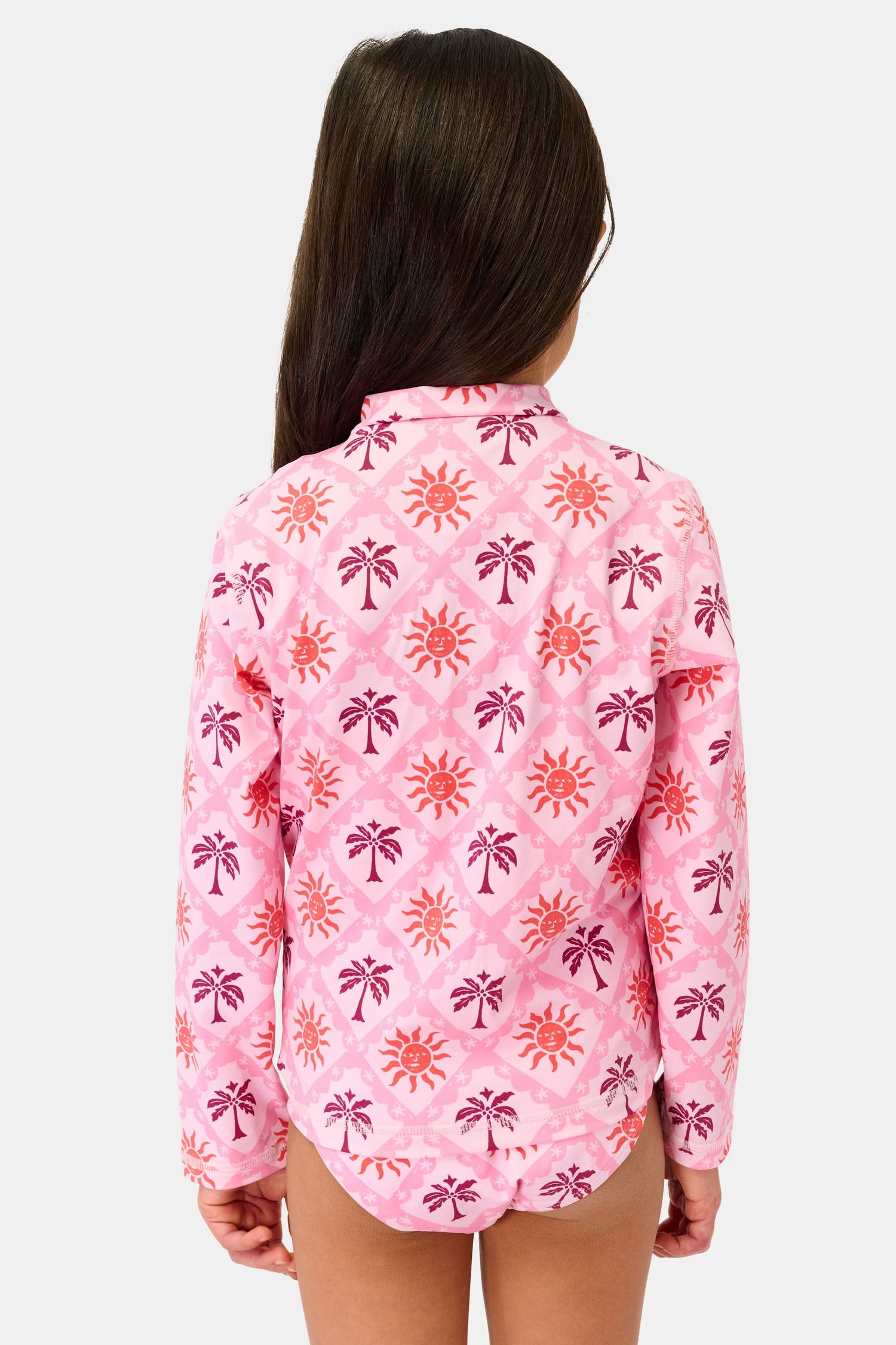 Roller Rabbit Pink Kids Sunny Days Rashguard