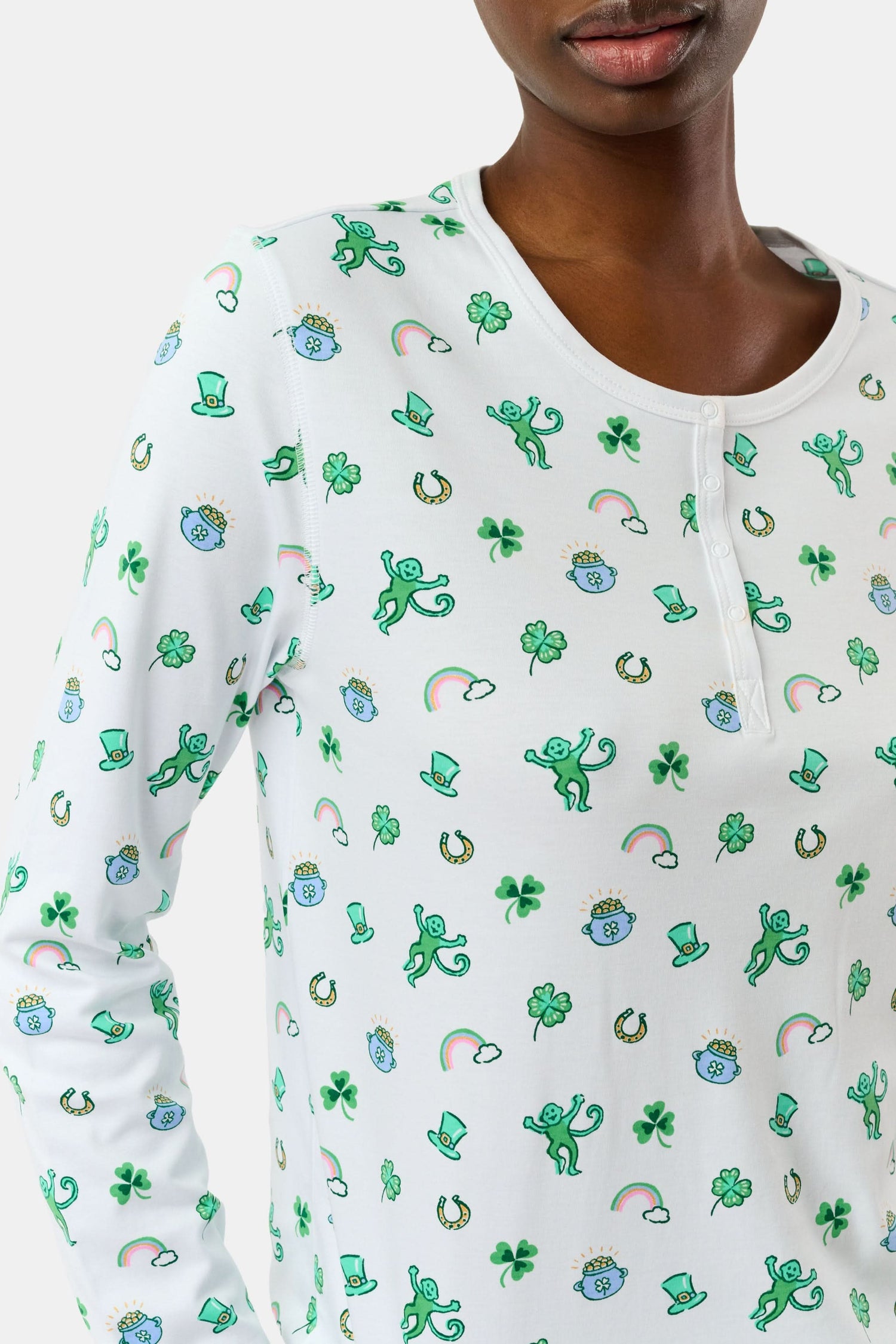 Roller Rabbit Green Luck O' The Monkey Pajamas