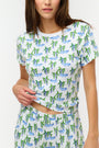 Roller Rabbit Blue Snappy Palms Baby Tee