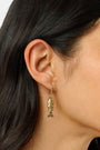 Roller Rabbit Gold Sardine Earrings