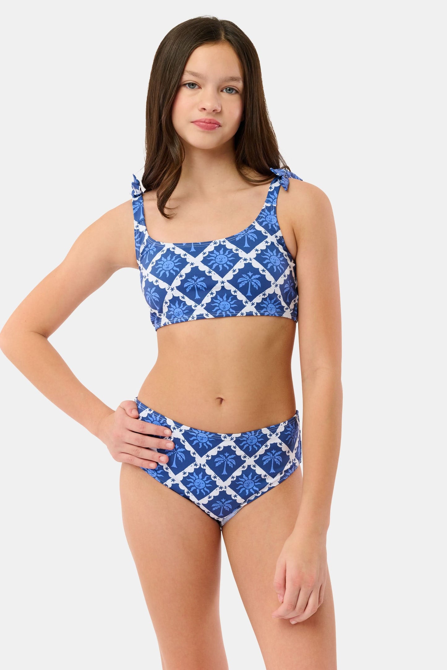 Roller Rabbit Navy Kids Sunny Days Cora Bikini