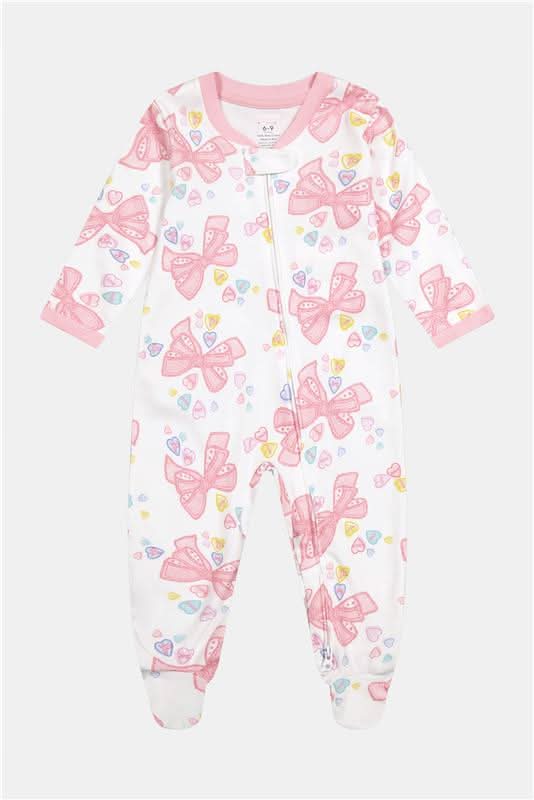 Roller Rabbit Pink Sugar Infant Doily Beaux Zipper Footie